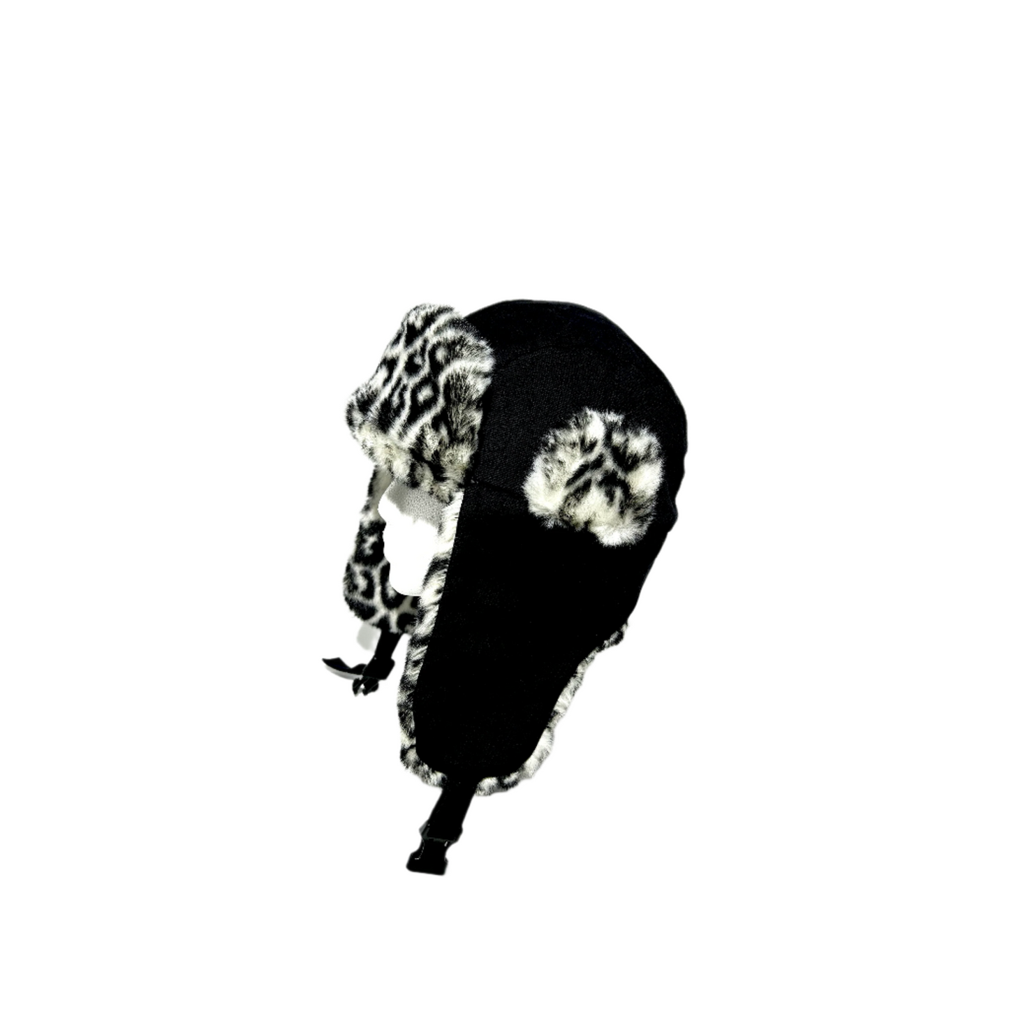 SNOW LEOPARD TRAPPER HAT